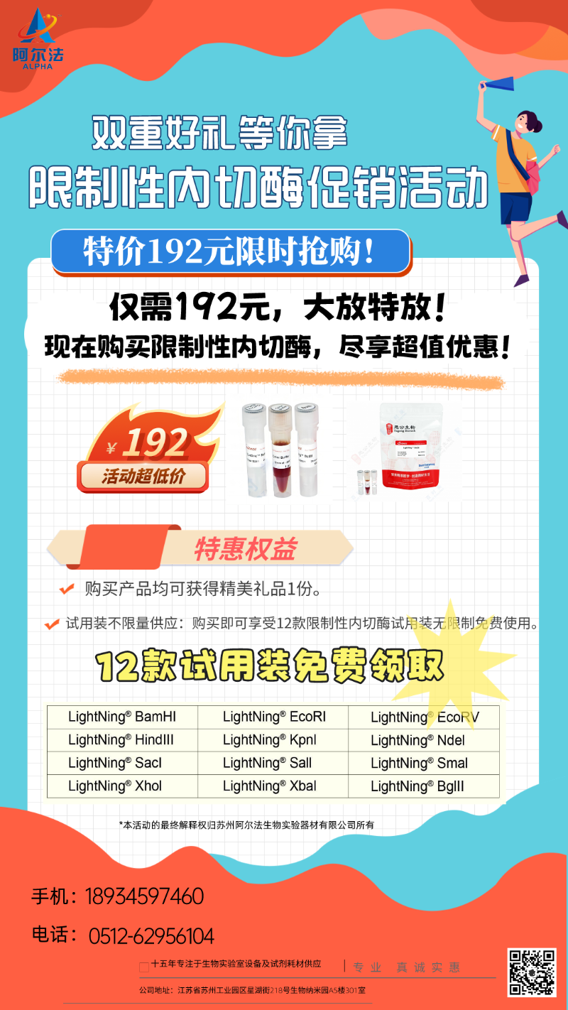 限制性內(nèi)切酶產(chǎn)品促銷海報